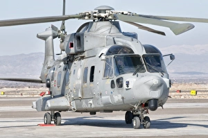 An Italian Navy EH101 helicopter at Forward Operating Base Herat, Afghanistan An Italian Navy EH101 helicopter at Forward Operating Base Herat, Afghanistan