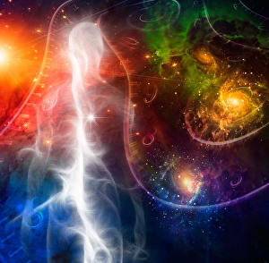 Space Art Illustration Prints: Man, space and time