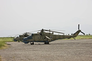 An Mi-35 attack helicopter at Kunduz Airfield, Afghanistan An Mi-35 attack helicopter at Kunduz Airfield, Afghanistan