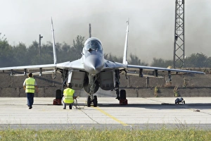 An MiG-29 jet fighter of the Bulgarian Air Force An MiG-29 jet fighter of the Bulgarian Air Force