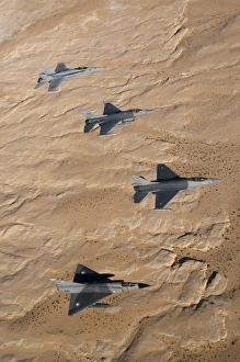 Military fighter jets fly in formation over Jordan Military fighter jets fly in formation over Jordan