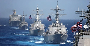 Military ships in formation at sea during Exercise Valiant Shield 2006 Military ships in formation at sea during Exercise Valiant Shield 2006