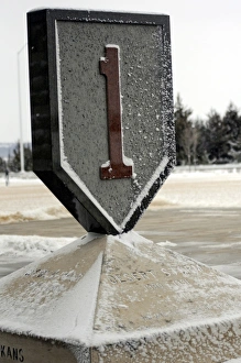 Monument commemorating the 1st Infantry Division in Operation Desert Storm Monument commemorating the 1st Infantry Division in Operation Desert Storm