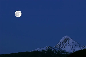 Moonlit Mountain Range Prints: Moonrise