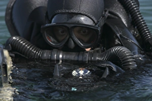 A Navy SEAL combat swimmer A Navy SEAL combat swimmer