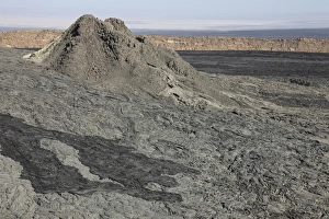 Old hornito rising from floor of caldera, Erta Ale volcano, Danakil Depression, Ethiopia Old hornito rising from floor of caldera, Erta Ale volcano, Danakil Depression, Ethiopia