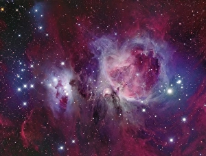 The Orion Nebula with reflection nebula NGC 1977 The Orion Nebula with reflection nebula NGC 1977