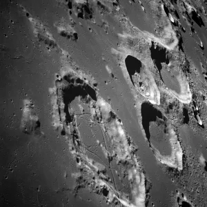 Space Exploration Images Prints: Oblique view of the lunar surface