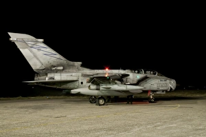 A Panavia Tornado ECR of the Italian Air Force prepares for a night mission A Panavia Tornado ECR of the Italian Air Force prepares for a night mission
