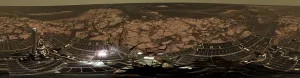 Martian Landscape Photography Prints: Panoramic view of Mars