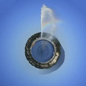 Planet with water fountain, Geneva, Switzerland Planet with water fountain, Geneva, Switzerland