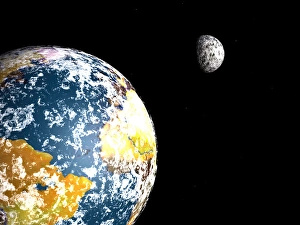 Outer Space Exploration Prints: Planets in space