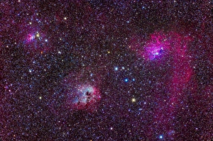 Emission Nebula Images Prints: A rich array of nebulas in central Auriga
