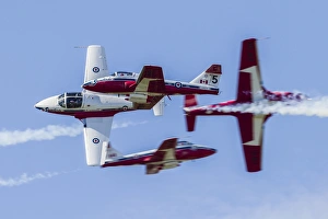 Royal Canadian Air Force CT-114 Tutor aircraft of the Snowbirds display team Royal Canadian Air Force CT-114 Tutor aircraft of the Snowbirds display team