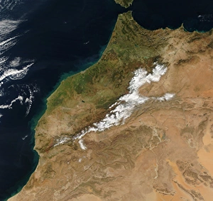 Satellite view of Morocco Satellite view of Morocco