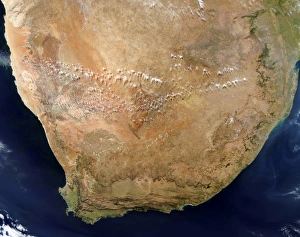 Satellite view of Southern Africa Satellite view of Southern Africa