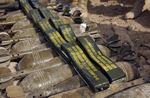 Scattered artillery assigned to Explosive Ordnance Disposal (EOD) in Al Faw, Iraq Scattered artillery assigned to Explosive Ordnance Disposal (EOD) in Al Faw, Iraq
