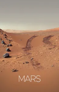 Mars Geological Features Prints: Solar system poster of Mars