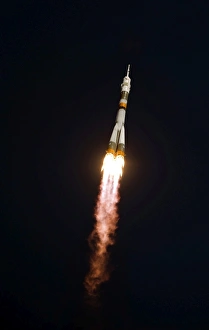 The Soyuz TMA-13 spacecraft in flight after takeoff The Soyuz TMA-13 spacecraft in flight after takeoff