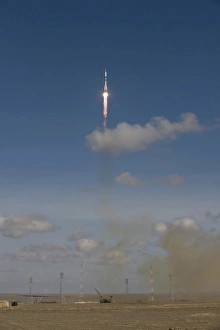 The Soyuz TMA-13 spacecraft launches from the Baikonur Cosmodrome in Kazakhstan The Soyuz TMA-13 spacecraft launches from the Baikonur Cosmodrome in Kazakhstan