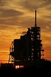 Space Shuttle Atlantis Prints: Space Shuttle Atlantis on the launch pad