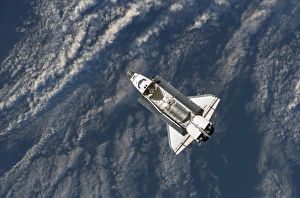 Outer Space Exploration Prints: Space Shuttle Discovery in orbit