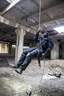 Special Forces Operator Rappelling Print