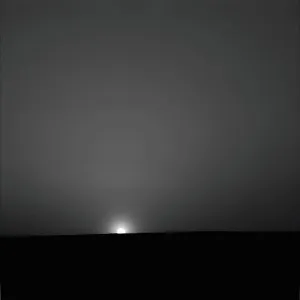 Black And White Space Images Prints: Sunrise on Mars