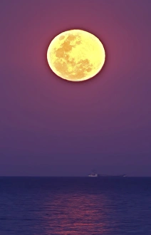 The Thunders Moon Print above Rio de La Plata Water