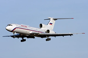 A Tupolev Tu-154M on final approach in Bulgaria A Tupolev Tu-154M on final approach in Bulgaria