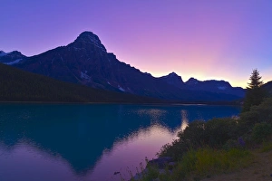 Twilight at Mt. Cephren, Waterfowl Lakes, Banff National Park, Alberta, Canada Twilight at Mt. Cephren, Waterfowl Lakes, Banff National Park, Alberta, Canada