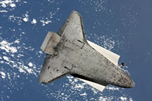 Space Shuttle Discovery Prints: The underside of space shuttle Discovery