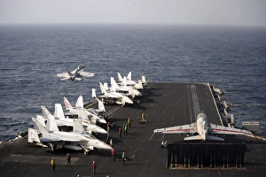 USS Enterprise conducts flight operations in the Arabian Sea USS Enterprise conducts flight operations in the Arabian Sea