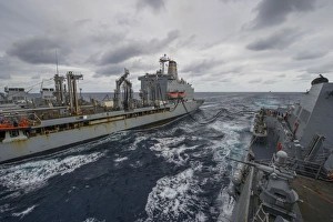 USS Truxtun participates in an underway replenishment with USNS Patuxent USS Truxtun participates in an underway replenishment with USNS Patuxent