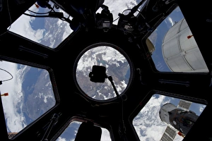 View of Earth through the Cupola on the International Space Station View of Earth through the Cupola on the International Space Station