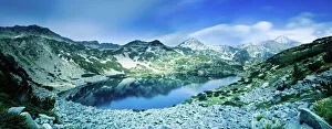 View of Ribno Banderishko Lake in Pirin National Park, Bulgaria View of Ribno Banderishko Lake in Pirin National Park, Bulgaria