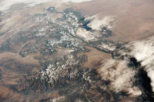 Colorado Mountain Landscape Prints: View from space of the Front Range