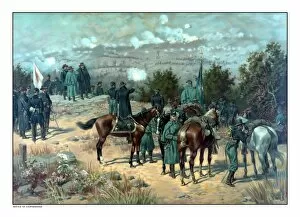 World War Propaganda Poster Art Collection: Vintage Civil War poster of the Battle of Missionary Ridge