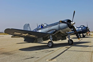 A Vought F4U-1 Corsair aircraft, Chino, California A Vought F4U-1 Corsair aircraft, Chino, California