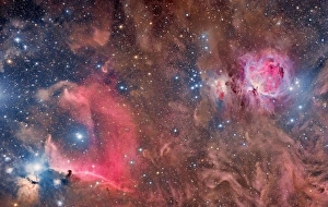 Widefield view of Orion Nebula and Horsehead Nebula Widefield view of Orion Nebula and Horsehead Nebula