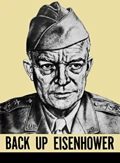 World War Propaganda Poster Art Collection: World War II propaganda poster featuring General Dwight Eisenhower