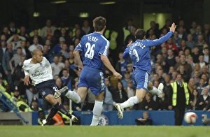 Chelsea v Everton - James Vaughan scores the first goal for Everton Chelsea v Everton - James Vaughan scores the first goal for Everton