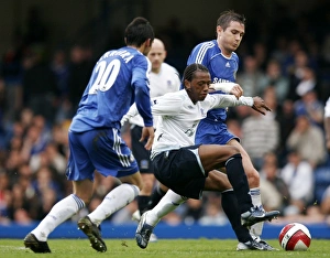 Chelsea v Everton - Manuel Fernandes in action against Frank Lampard Chelsea v Everton - Manuel Fernandes in action against Frank Lampard