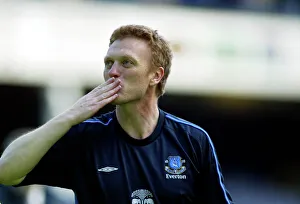 David Moyes blows a kiss to the Evertonians David Moyes blows a kiss to the Evertonians