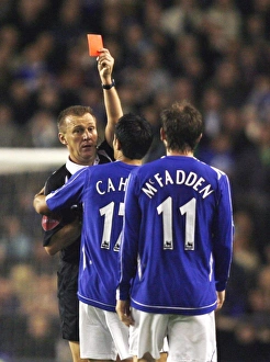 Everton v Arsenal Carling Cup Fourth Round Evertons James McFadden is sent off by Referee Graham Everton v Arsenal Carling Cup Fourth Round Evertons James McFadden is sent off by Referee Graham