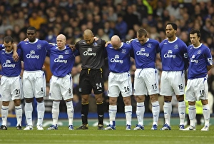 Everton v Aston Villa Everton players line up for a two minute silence to mark Armistice Everton v Aston Villa Everton players line up for a two minute silence to mark Armistice