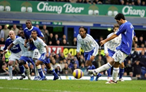 Everton v Chelsea Mikel Arteta scores the first goal for Everton from a penalty Everton v Chelsea Mikel Arteta scores the first goal for Everton from a penalty