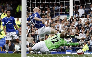 Everton v Manchester City Andy Johnson of Everton in action against Manchester City Everton v Manchester City Andy Johnson of Everton in action against Manchester City