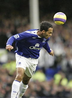 Everton v Newcastle United Evertons Joleon Lescott head the ball Everton v Newcastle United Evertons Joleon Lescott head the ball