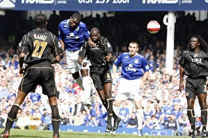 Everton v Portsmouth - Joseph Yobo scores his sides second goal Everton v Portsmouth - Joseph Yobo scores his sides second goal